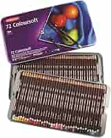 Amazon | Derwent Coloursoft Colouring Pencils Tin (Set of 72